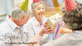  Presentation with forward - Slides with senior-celebrates-her-birthday background and a lemonade colored foreground