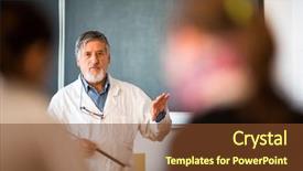  Presentation with color full - Theme consisting of senior chemistry professor giving background and a tawny brown colored foreground