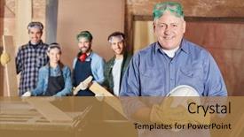  Presentation with senior citizen - PPT layouts enhanced with senior citizen as executive chief background and a coral colored foreground