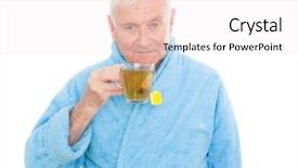  Presentation with healthy lifestyle - Beautiful slides featuring senior citizen free - healthy lifestyle backdrop and a sky blue colored foreground