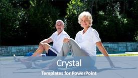  Presentation with senior citizen - Theme featuring senior citizen free - portrait of smiling couple background and a teal colored foreground