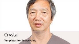  Presentation with asian - Beautiful theme featuring senior citizen funny - asian mature man backdrop and a  colored foreground