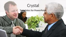  Presentation with team - Audience pleasing presentation theme consisting of senior citizens computer - business team in office backdrop and a white colored foreground