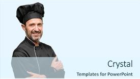  Presentation with cook chef - Cool new theme with senior cook man wearing chef backdrop and a  colored foreground