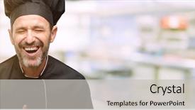  Presentation with cook chef - Amazing slide deck having senior cook man wearing chef backdrop and a  colored foreground