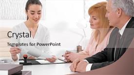  Presentation with notary - Slide set featuring senior couple at notary public background and a lemonade colored foreground