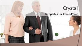  Presentation with senior couple - Amazing slide deck having senior couple at notary public backdrop and a white colored foreground