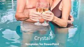  Presentation with senior couple - Amazing theme having senior-couple-celebrating-a-birthday backdrop and a teal colored foreground