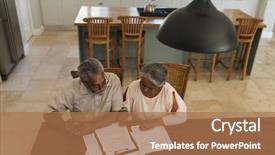  Presentation with senior living - Amazing PPT theme having invoicing - high angle of an active backdrop and a coral colored foreground