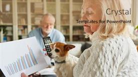  Presentation with financial accounting - Theme featuring senior-couple-doing-accounting background and a  colored foreground