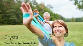  Presentation with senior couple - Amazing slide deck having senior-couple-doing-together backdrop and a mint green colored foreground