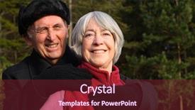  Presentation with pine forest - Amazing slides having senior couple enjoy a winter walk through a pine forest backdrop and a tawny brown colored foreground