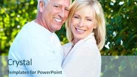  Presentation with senior couple - PPT layouts enhanced with senior couple having a fun background and a  colored foreground