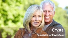  Presentation with black couple having fun - Cool new theme with senior couple having a fun backdrop and a tawny brown colored foreground