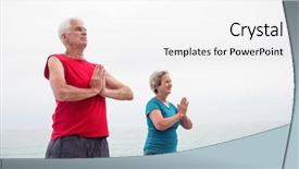  Presentation with honolulu senior on a beach - Audience pleasing slide set consisting of senior couple in lotus position backdrop and a  colored foreground