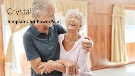  Presentation with senior couple - Slide deck with senior-couple-in-love-having background and a lemonade colored foreground