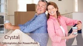  Presentation with new home - Beautiful theme featuring senior couple in new home backdrop and a lemonade colored foreground