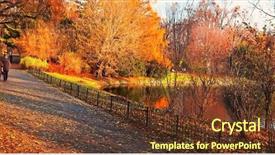  Presentation with active seniors senior couple - Theme having senior couple in the fall background and a tawny brown colored foreground