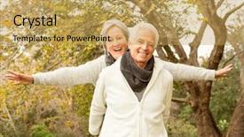  Presentation with senior couple - PPT layouts having senior couple in the park background and a  colored foreground