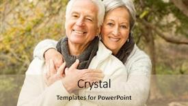  Presentation with senior couple - Slide deck enhanced with senior couple in the park background and a lemonade colored foreground