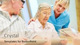  Presentation with nursing - Presentation theme enhanced with senior-couple-learns background and a lemonade colored foreground