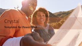  Presentation with senior couple - PPT layouts having senior-couple-looking-at-map background and a red colored foreground