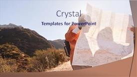  Presentation with senior couple - Audience pleasing PPT theme consisting of senior-couple-looking-at-map backdrop and a sky blue colored foreground