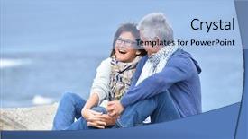  Presentation with tolerance day - Presentation theme consisting of senior couple on rambling day background and a light blue colored foreground