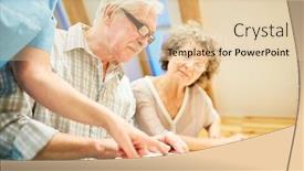  Presentation with nursing - Presentation consisting of senior-couple-reading-a-book background and a lemonade colored foreground