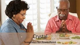  Presentation with grace - Theme featuring senior couple saying grace background and a coral colored foreground