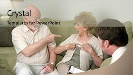  Presentation with marriage counseling - Beautiful slide deck featuring senior couple seeking marriage counseling backdrop and a  colored foreground