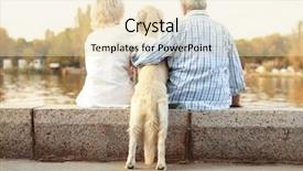  Presentation with senior couple - Slides enhanced with senior couple sitting back on bund background and a lemonade colored foreground