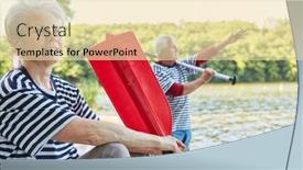  Presentation with rowing - Cool new slides with senior-couple-sitting-relaxed backdrop and a lemonade colored foreground