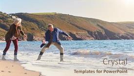  Presentation with senior couple - Audience pleasing PPT layouts consisting of senior-couple-skimming-stones backdrop and a lemonade colored foreground