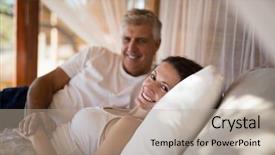  Presentation with active seniors senior couple - Amazing slides having senior couple sleeping on canopy backdrop and a mint green colored foreground
