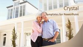  Presentation with indigenous dream catcher - Theme consisting of senior couple standing outside dream background and a lemonade colored foreground