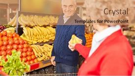  Presentation with senior couple - Cool new theme with senior-couple-together-while-shopping backdrop and a coral colored foreground