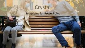  Presentation with emergency - Cool new presentation design with senior-couple-trying-to-hug backdrop and a soft green colored foreground