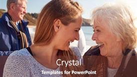  Presentation with offspring - Slide deck featuring senior-couple-walking-along-shoreline background and a tawny brown colored foreground