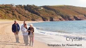 Presentation with offspring - Amazing slides having senior-couple-walking-along-shoreline backdrop and a lemonade colored foreground