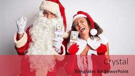  Presentation with senior couple - Audience pleasing slides consisting of senior-couple-wearing-santa-claus backdrop and a red colored foreground