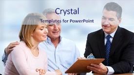  Presentation with for real estate - PPT layouts with senior couple with real estate background and a sky blue colored foreground
