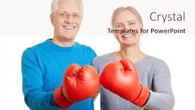  Presentation with senior couple - Amazing theme having senior-couple-with-red-boxing backdrop and a lemonade colored foreground