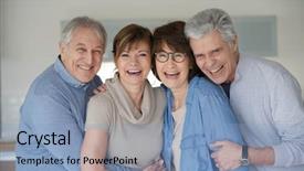  Presentation with black couple having fun - PPT layouts featuring senior couples having fun together background and a light blue colored foreground