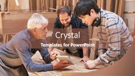  Presentation with craftsman - Theme with senior-craftsman-as-a-trainer background and a red colored foreground