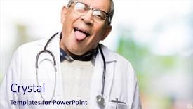  Presentation with renal cancer kidney medical concept - Amazing slide deck having senior doctor man wearing medical backdrop and a sky blue colored foreground