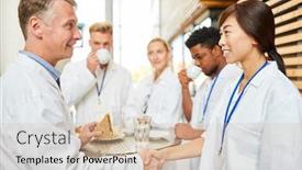  Presentation with senior asian - Amazing PPT theme having senior-doctor-welcomes-medicine-student backdrop and a soft green colored foreground