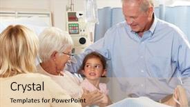  Presentation with female hospital patient - Cool new presentation theme with senior female patient in hospital backdrop and a lemonade colored foreground