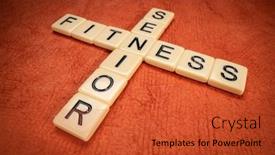  Presentation with senior fitness - Slide set having senior-fitness-crossword-with-ivory background and a red colored foreground