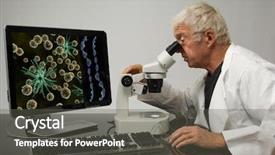  Presentation with genetic - PPT theme with senior genetic engineer using background and a dark gray colored foreground